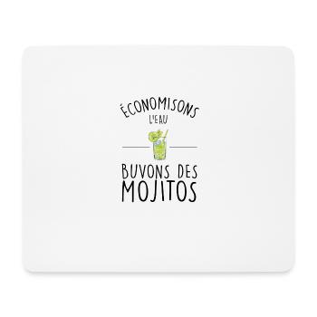 economisons l eau buvons mojito - Tapis de souris (format paysage) - blanc - Devant