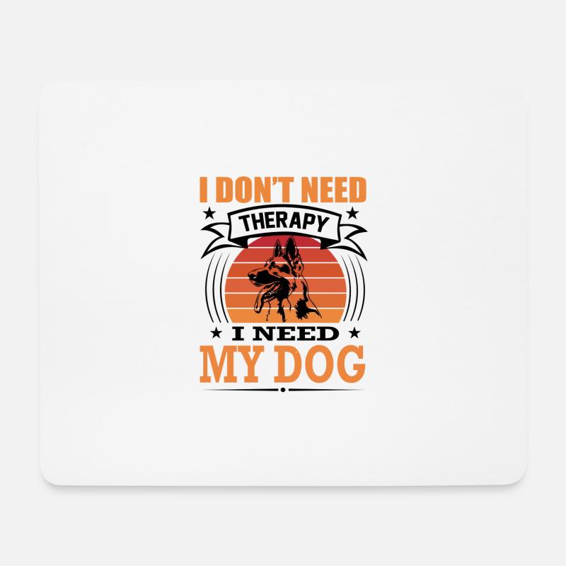 Deutscher Schäferhund Mein Hund Retro Vintage - Mousepad (Querformat) - Weiß