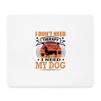 Dackel Mein Hund Retro Vintage Hunderasse - Mousepad (Querformat) - Weiß - Vorne