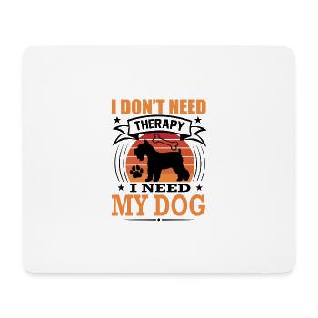 Zwergschnauzer Mein Hund Retro Vintage Hunderasse - Mousepad (Querformat) - Weiß - Vorne