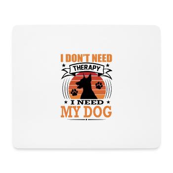 Dobermann Mein Hund Retro Vintage Hunderasse - Mousepad (Querformat) - Weiß - Vorne