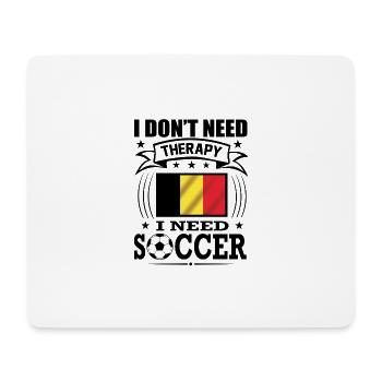 Belgium Soccer Football 2022 WM - Tapis de souris (format paysage) - blanc - Devant