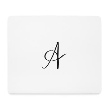 Letter a - Mouse Pad (horizontal) - white - Front