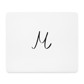 Buchstabe M - Mousepad (Querformat) - Weiß - Vorne