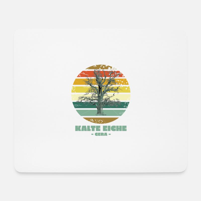 Ostthüringen Merch - Geras Kalte Eiche - Mousepad (Querformat) - Weiß