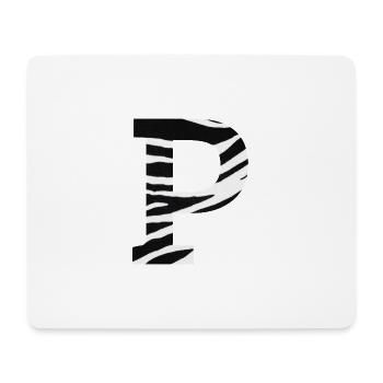 Buchstabe p Zebra - Mousepad (Querformat) - Weiß - Vorne