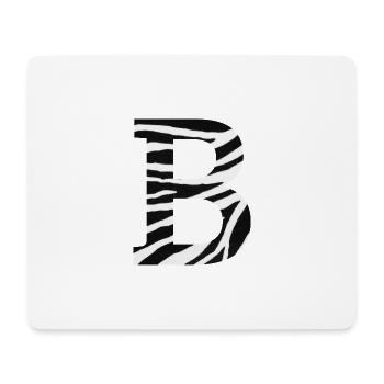 Buchstabe b Zebra - Mousepad (Querformat) - Weiß - Vorne