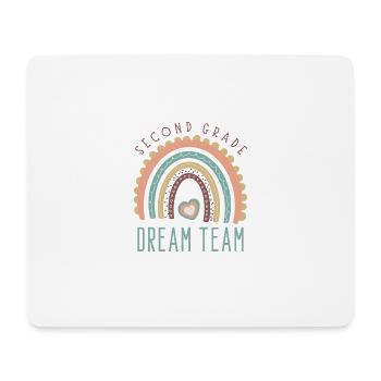 Second Grade Dream Team Retro Back To School - Mouse Pad (horizontal) - white - Front