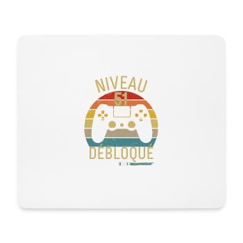 Niveau 51 Débloqué - Tapis de souris (format paysage) - blanc - Devant