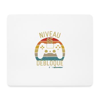 Niveau 85 Débloqué - Tapis de souris (format paysage) - blanc - Devant
