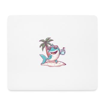 Palmier d’été de l’île aux requins - Tapis de souris (format paysage) - blanc - Devant
