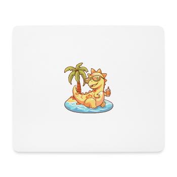 Dinosaur Stegosaurus Island Palm - Mouse Pad (horizontal) - white - Front