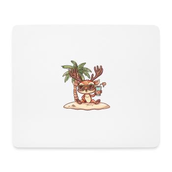 Palmier d’été de l’île Deer - Tapis de souris (format paysage) - blanc - Devant