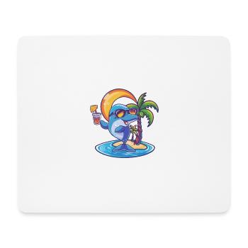 Delfin Sommer Urlaub - Mousepad (Querformat) - Weiß - Vorne