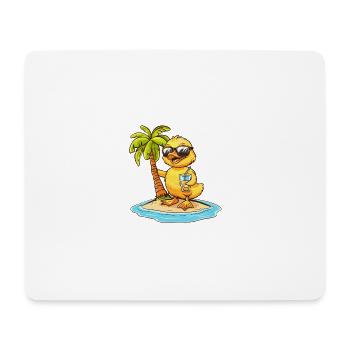 Ente Sommer Urlaub - Mousepad (Querformat) - Weiß - Vorne