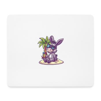 Esel Sommer Urlaub - Mousepad (Querformat) - Weiß - Vorne