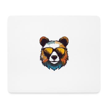 Panda Head Cool - Mouse Pad (horizontal) - white - Front