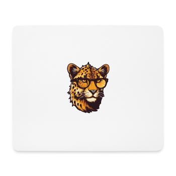 Tête de guépard Cool - Tapis de souris (format paysage) - blanc - Devant