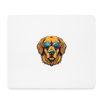 Golden Retriever Dog Head Cool - Mouse Pad (horizontal) - white - Front