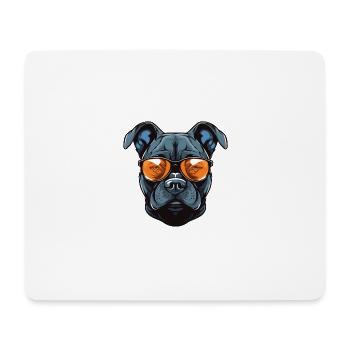 Staffordshire Bull Terrier Dog Portrait - Mouse Pad (horizontal) - white - Front