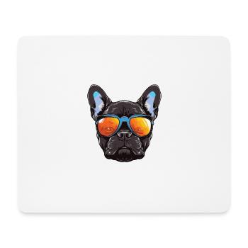 French Bulldog Dog Head - Mouse Pad (horizontal) - white - Front