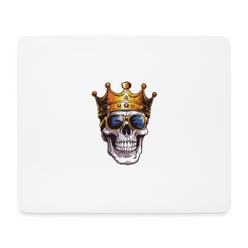 Couronne du roi du crâne - Tapis de souris (format paysage) - blanc - Devant