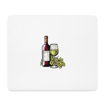 Wine Glass Grapes Wine - Mouse Pad (horizontal) - white - Front
