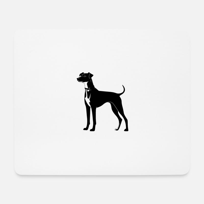 Whippet Hund Symbol - Mousepad (Querformat) - Weiß