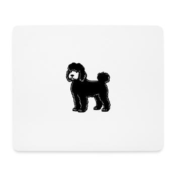 Poodle Hund Symbol - Mousepad (Querformat) - Weiß - Vorne