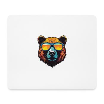 Fête de la tête froide de l’ours - Tapis de souris (format paysage) - blanc - Devant