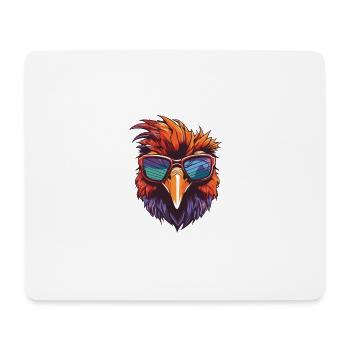 Hahn Cool Kopf Party - Mousepad (Querformat) - Weiß - Vorne