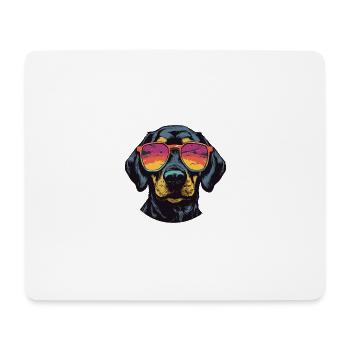 Dachshund Hund Kopf Dackel - Mousepad (Querformat) - Weiß - Vorne