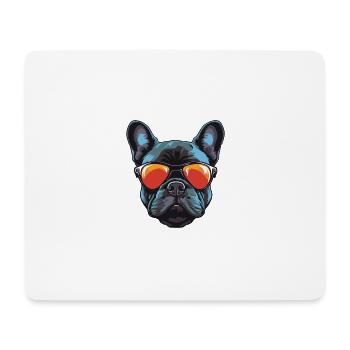 French Bulldog Dog Head - Mouse Pad (horizontal) - white - Front