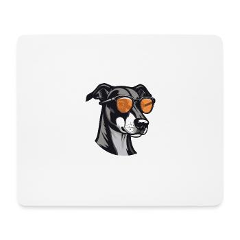 Greyhound Dog Cool Head Party - Mouse Pad (horizontal) - white - Front