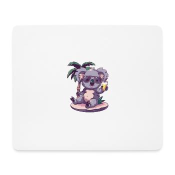 Koala Summer Beach Comic - Mouse Pad (horizontal) - white - Front