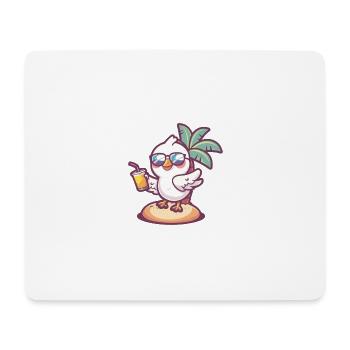 Taube Vogel Sommer Strand Comic - Mousepad (Querformat) - Weiß - Vorne