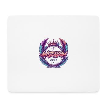 Amsterdam 2024 Coat of Arms - Mouse Pad (horizontal) - white - Front