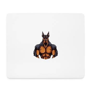 Dog Muscles Fitness - Mouse Pad (horizontal) - white - Front