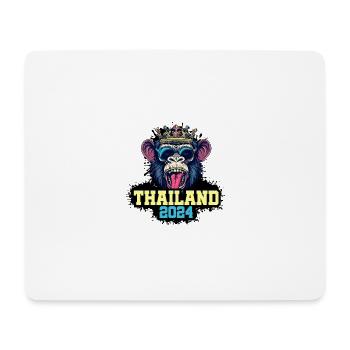 Thailand 2024 Affe - Mousepad (Querformat) - Weiß - Vorne