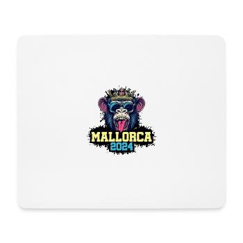 Mallorca 2024 Affe - Mousepad (Querformat) - Weiß - Vorne