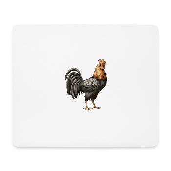 Coq Animal - Tapis de souris (format paysage) - blanc - Devant