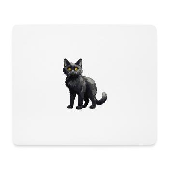 Chat symbole Animal - Tapis de souris (format paysage) - blanc - Devant
