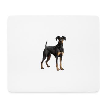 Doberman Dog - Mouse Pad (horizontal) - white - Front