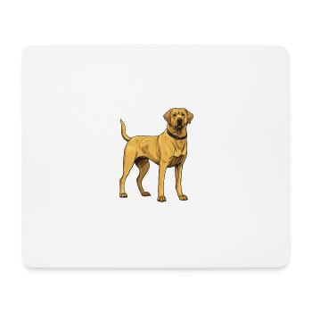 Labrador Hund - Mousepad (Querformat) - Weiß - Vorne