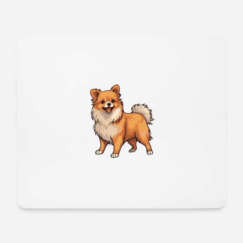 Pomeranian Hund - Mousepad (Querformat) - Weiß
