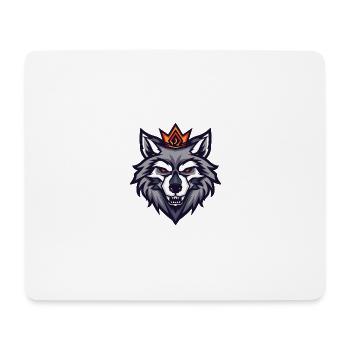 Wolf Head Crown - Mouse Pad (horizontal) - white - Front