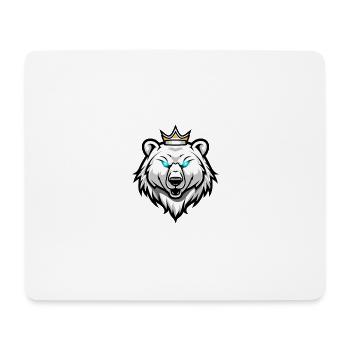 Tête d’ours polaire Couronne d’ours polaire - Tapis de souris (format paysage) - blanc - Devant
