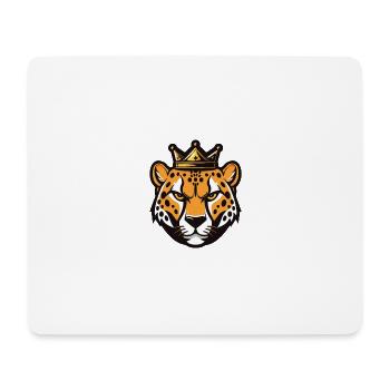 Gepard Kopf Krone - Mousepad (Querformat) - Weiß - Vorne