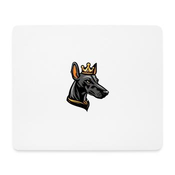 Greyhound Dog Head Crown - Mouse Pad (horizontal) - white - Front
