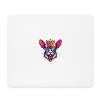 Hase Comic Lustig Party - Mousepad (Querformat) - Weiß - Vorne